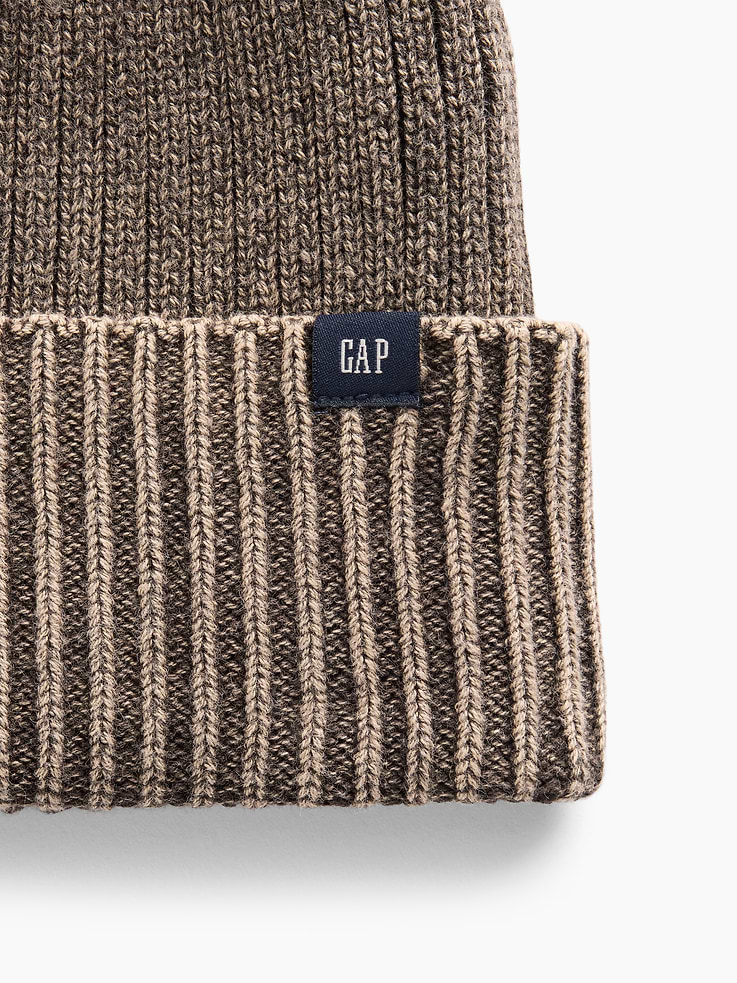 Image 2 of 2, Kids 100% Cotton Rib Knit Beanie
