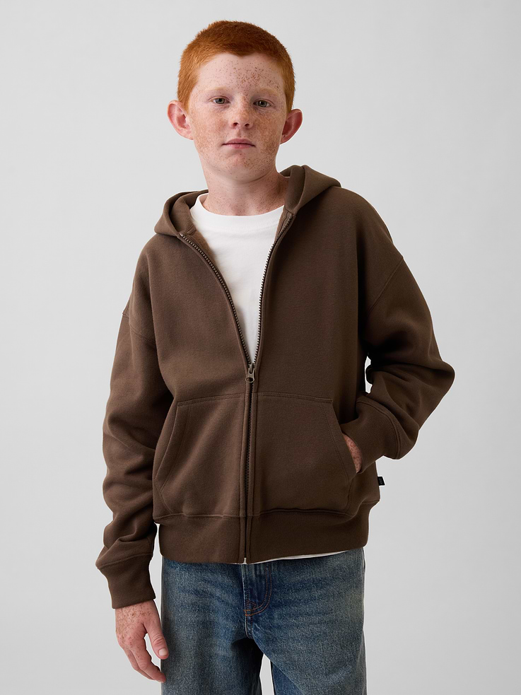 Image number 1 showing, Kids VintageSoft Relaxed Zip Hoodie