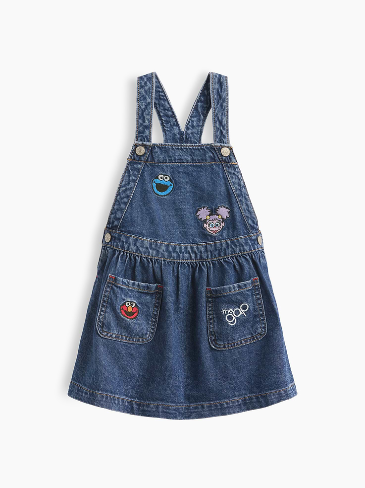 Image number 2 showing, Baby & Toddler Sesame Street Denim Skirtall