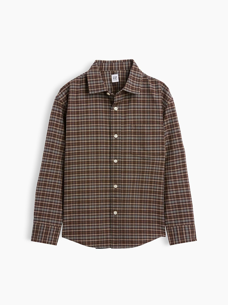 Image number 2 showing, Kids Relaxed Plaid Oxford Shirt