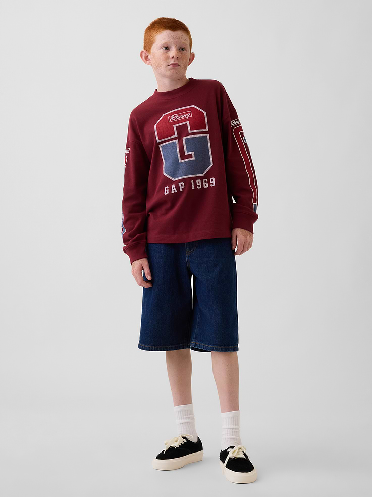 Image number 4 showing, Kids Heavyweight Oversized Graphic T-Shirt
