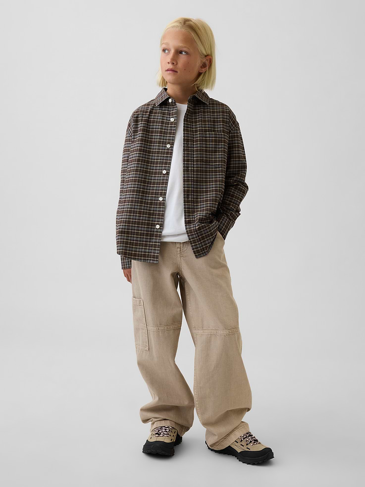 Image number 4 showing, Kids Relaxed Plaid Oxford Shirt
