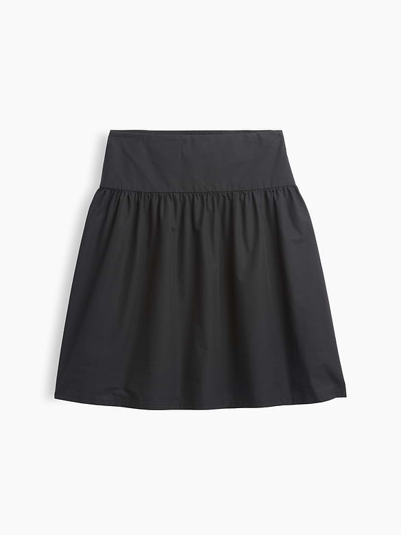 Poplin Drop-Waist Skirt