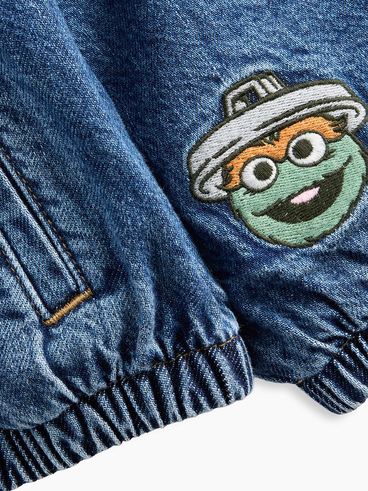 Image number 5 showing, Baby & Toddler Sesame Street Denim Hooded Jacket