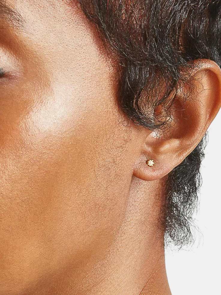 Image number 3 showing, Admiral Row Tiny Pearl Gold Studs