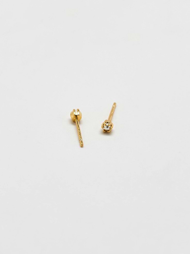 Image number 2 showing, Admiral Row Tiny Pearl Gold Studs