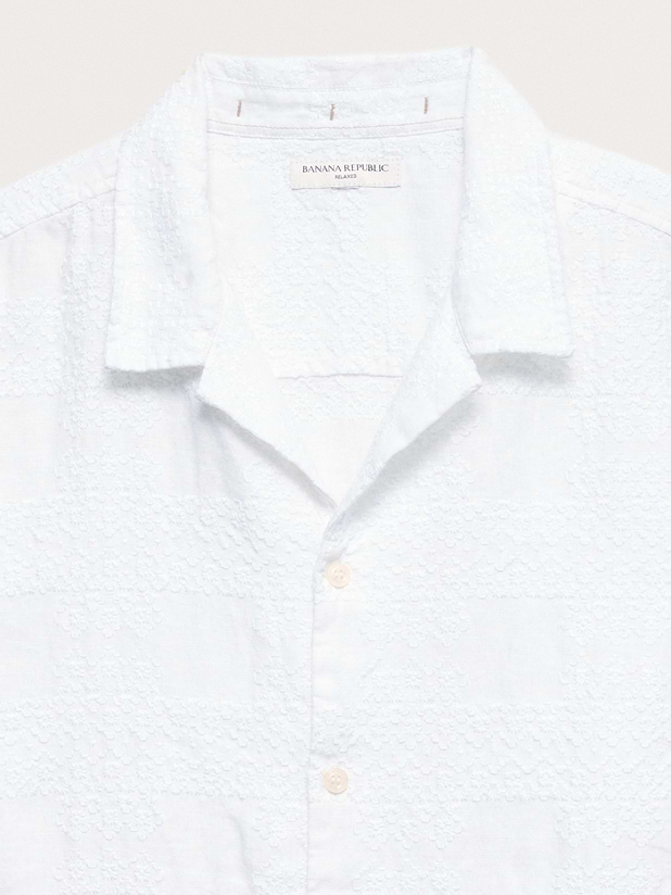Image number 4 showing, Relaxed-Fit Embroidered Linen Resort Shirt
