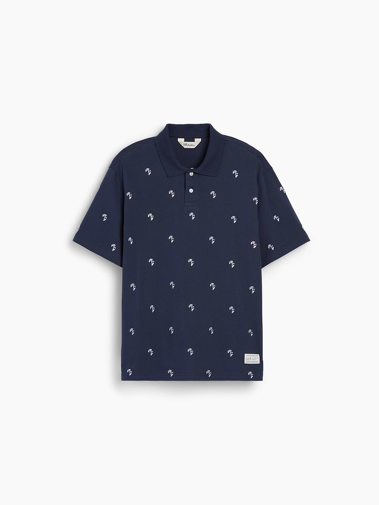 Image number 7 showing, Gap × Malbon Relaxed Logo Polo Shirt