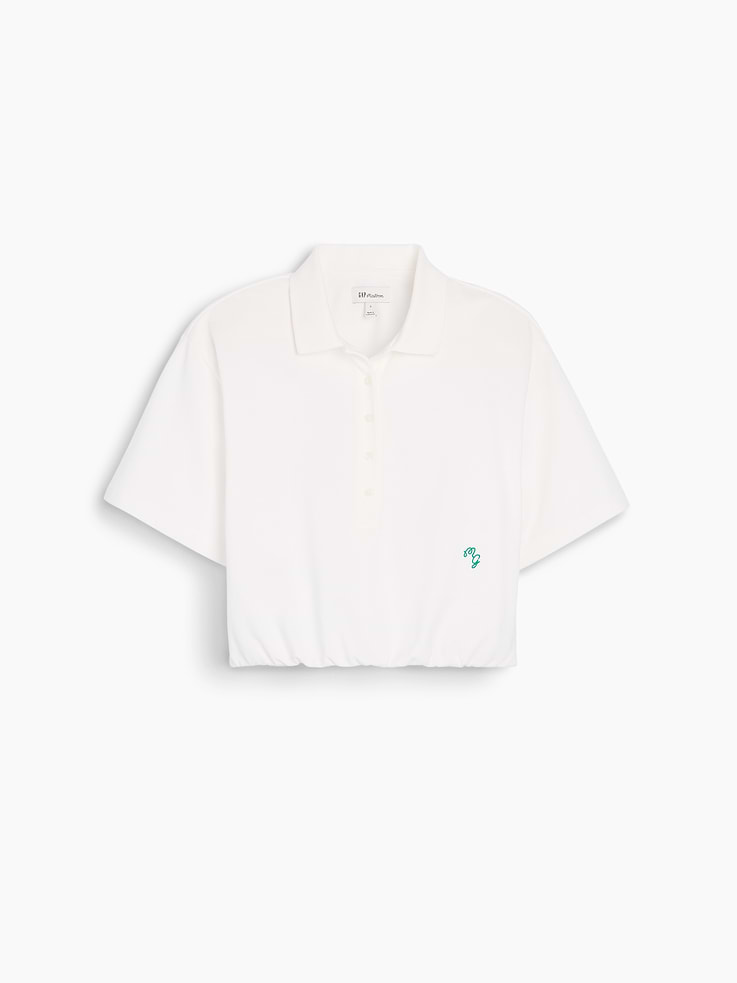 Image number 6 showing, Gap × Malbon Cinch Crop Polo Shirt