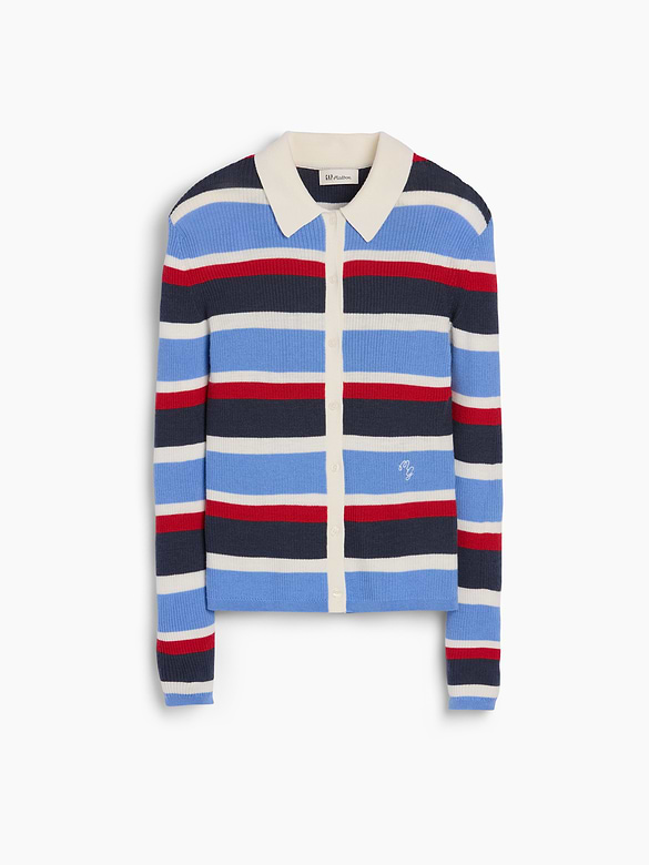 Gap × Malbon Stripe Polo Cardigan