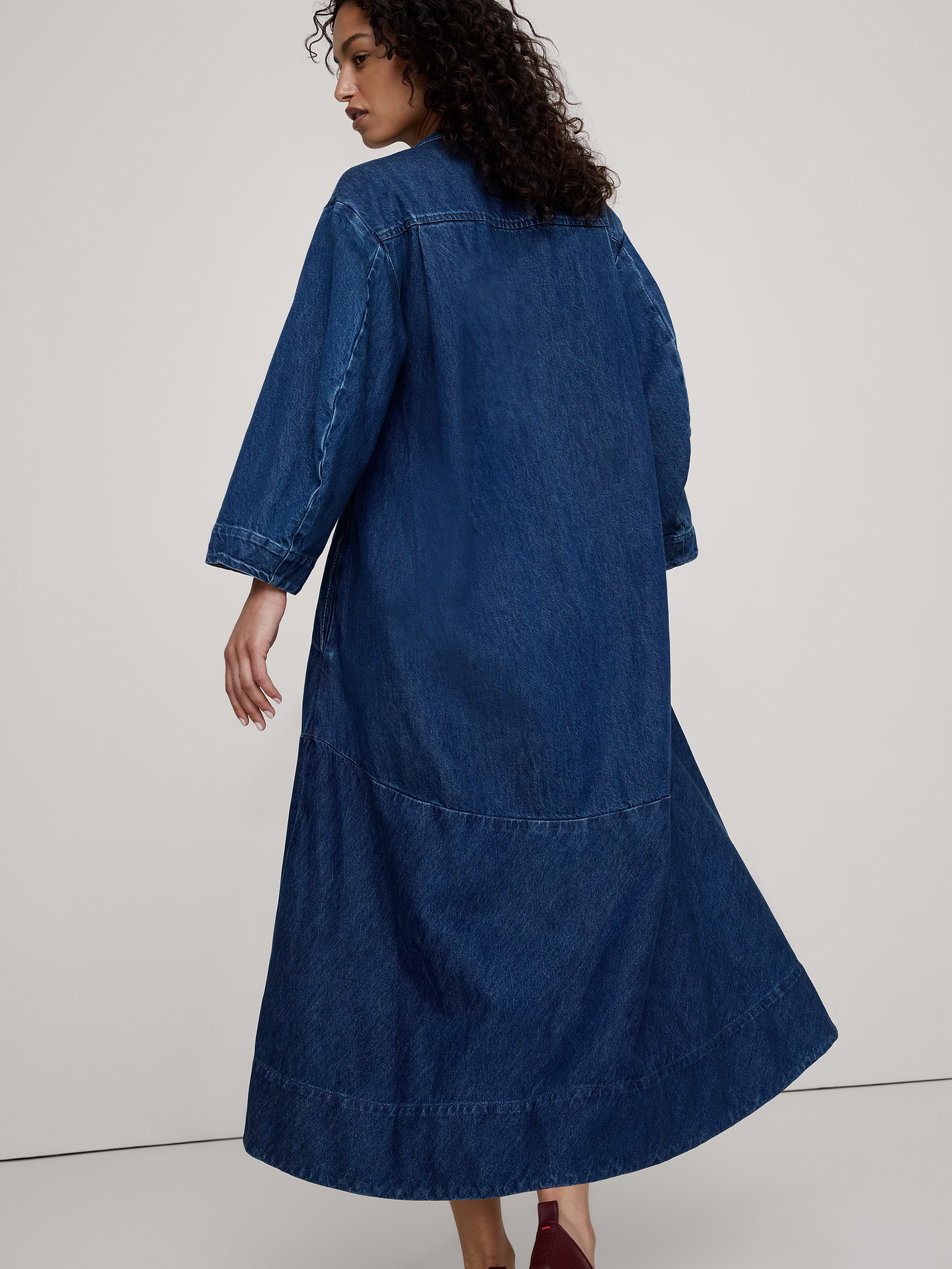Image number 3 showing, Denim Popover Shirt Dress