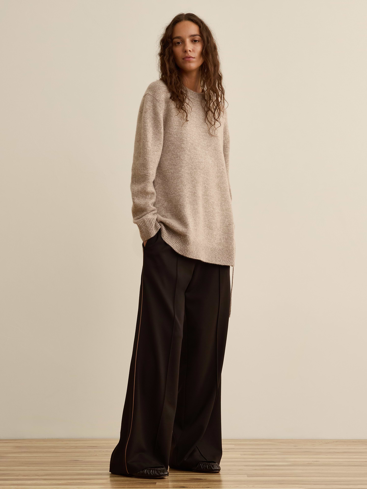 Image number 1 showing, Banana Republic x La Ligne | The Drapey Ponte Pull-On Pant