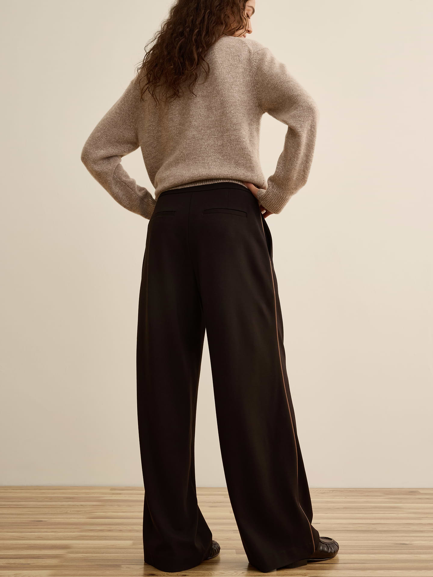 Image number 2 showing, Banana Republic x La Ligne | The Drapey Ponte Pull-On Pant