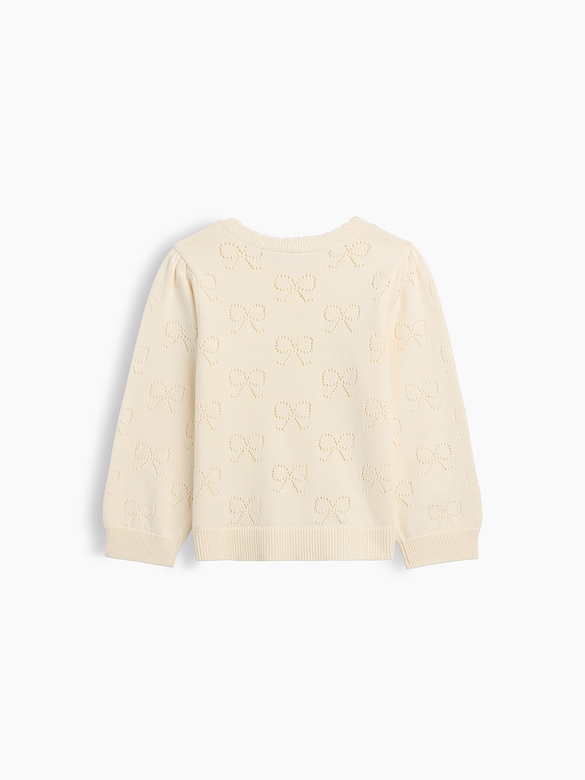 babyGap Puff Sleeve Pointelle Cardigan