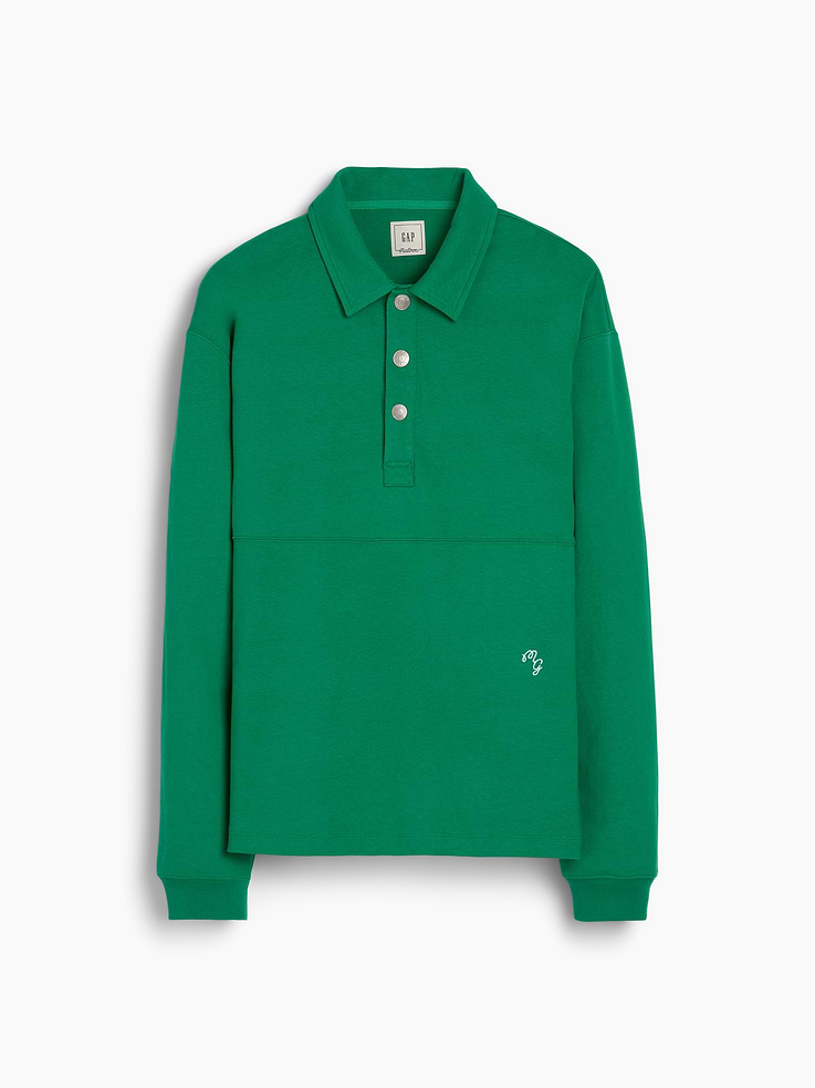 Image number 7 showing, Gap × Malbon Oversized Polo Pullover