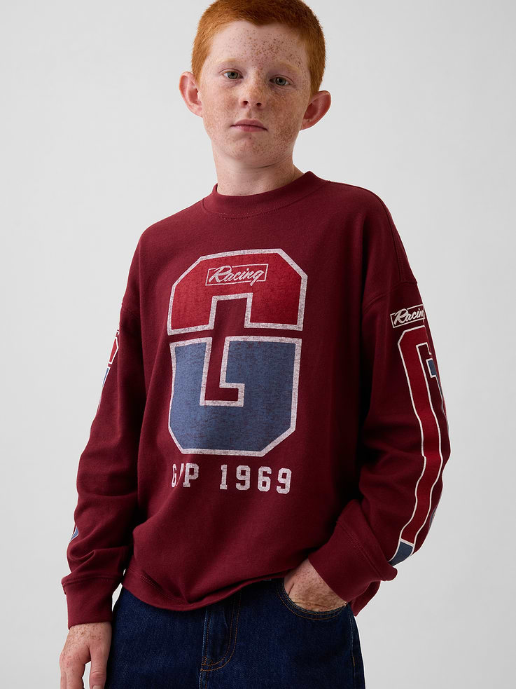 Image number 1 showing, Kids Heavyweight Oversized Graphic T-Shirt