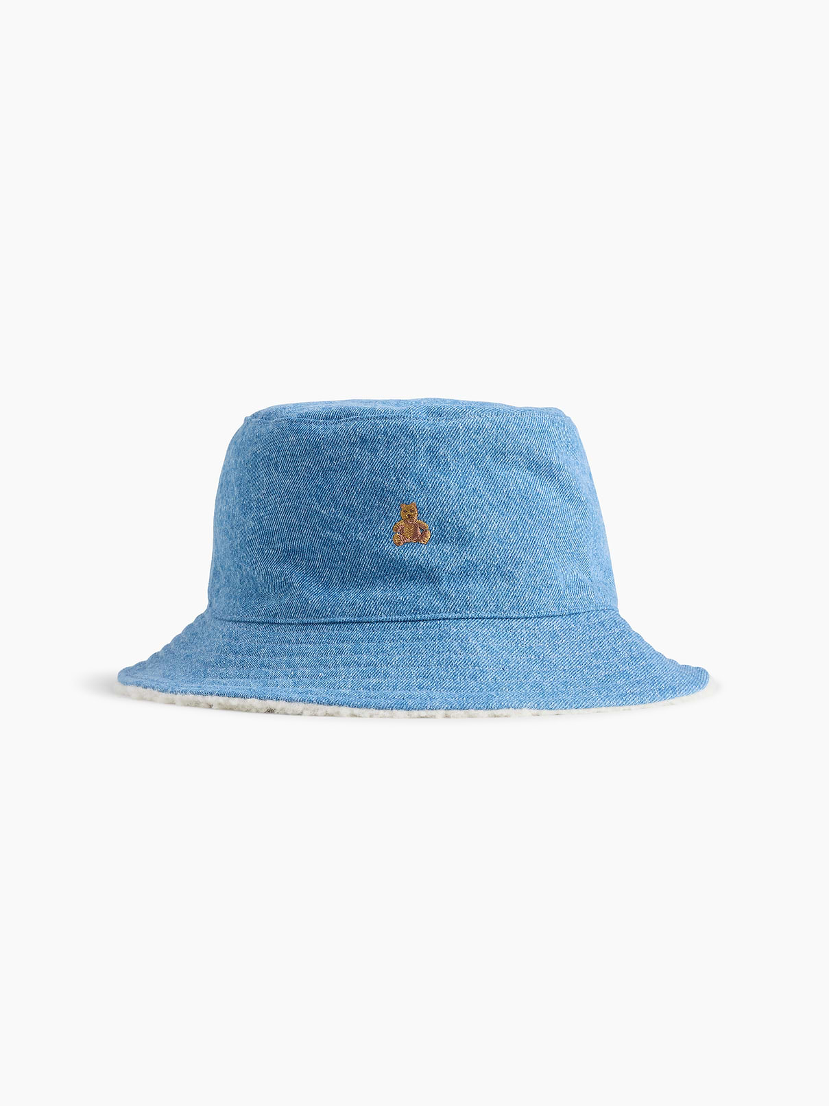 Toddler Sherpa-Lined Denim Bucket Hat
