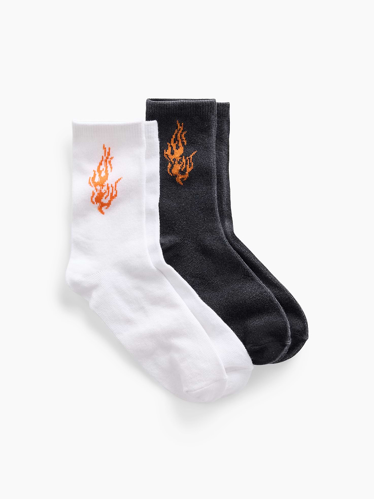 Image number 1 showing, Kids Flame Crew Socks (2-Pack)