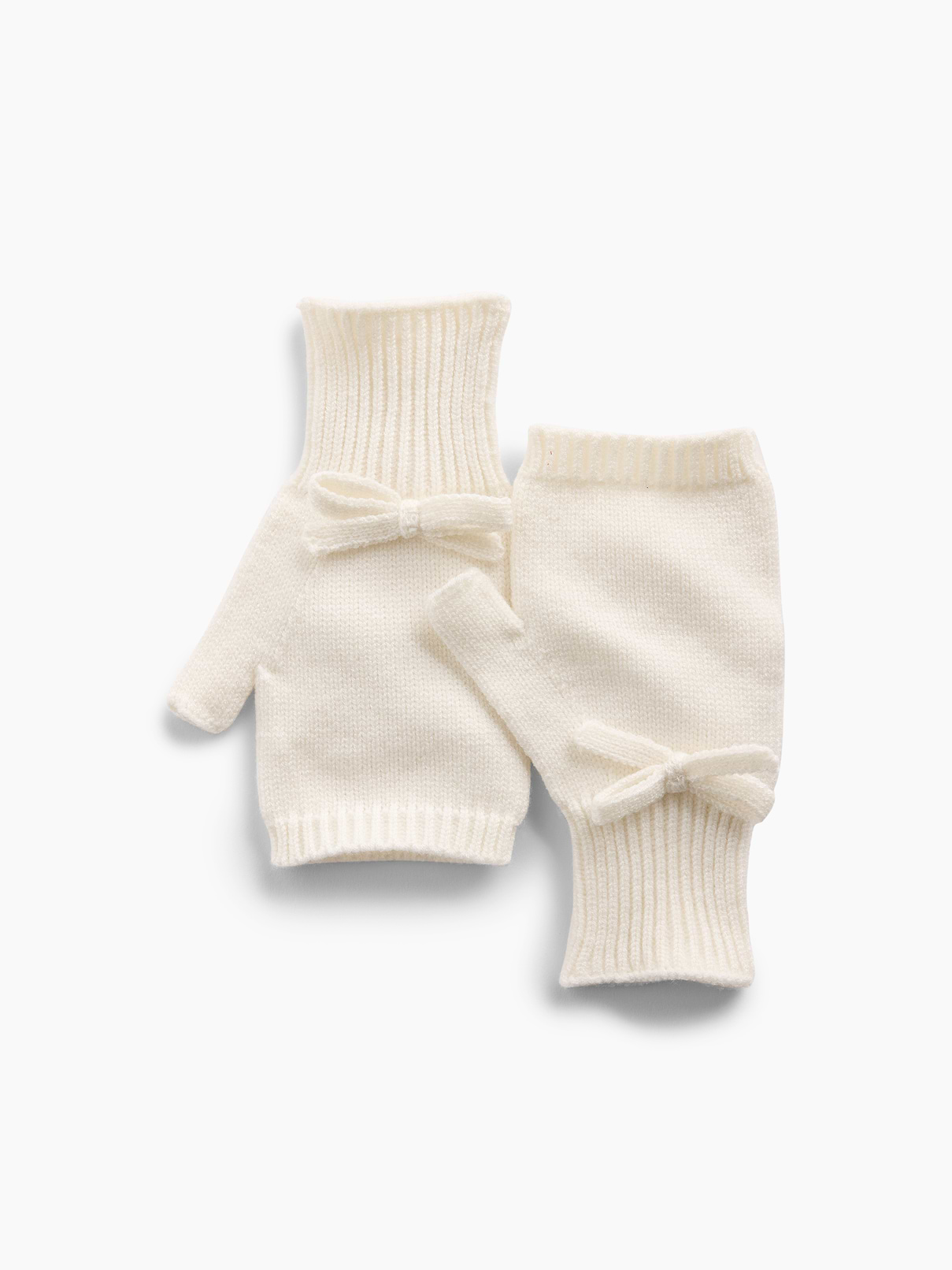 Kids Fingerless Bow Mittens