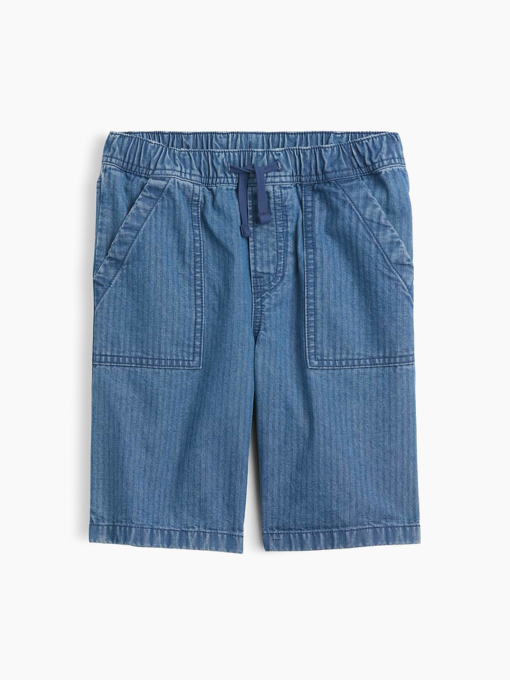 Image number 1 showing, Kids Pull-On Loose Textured Denim Shorts
