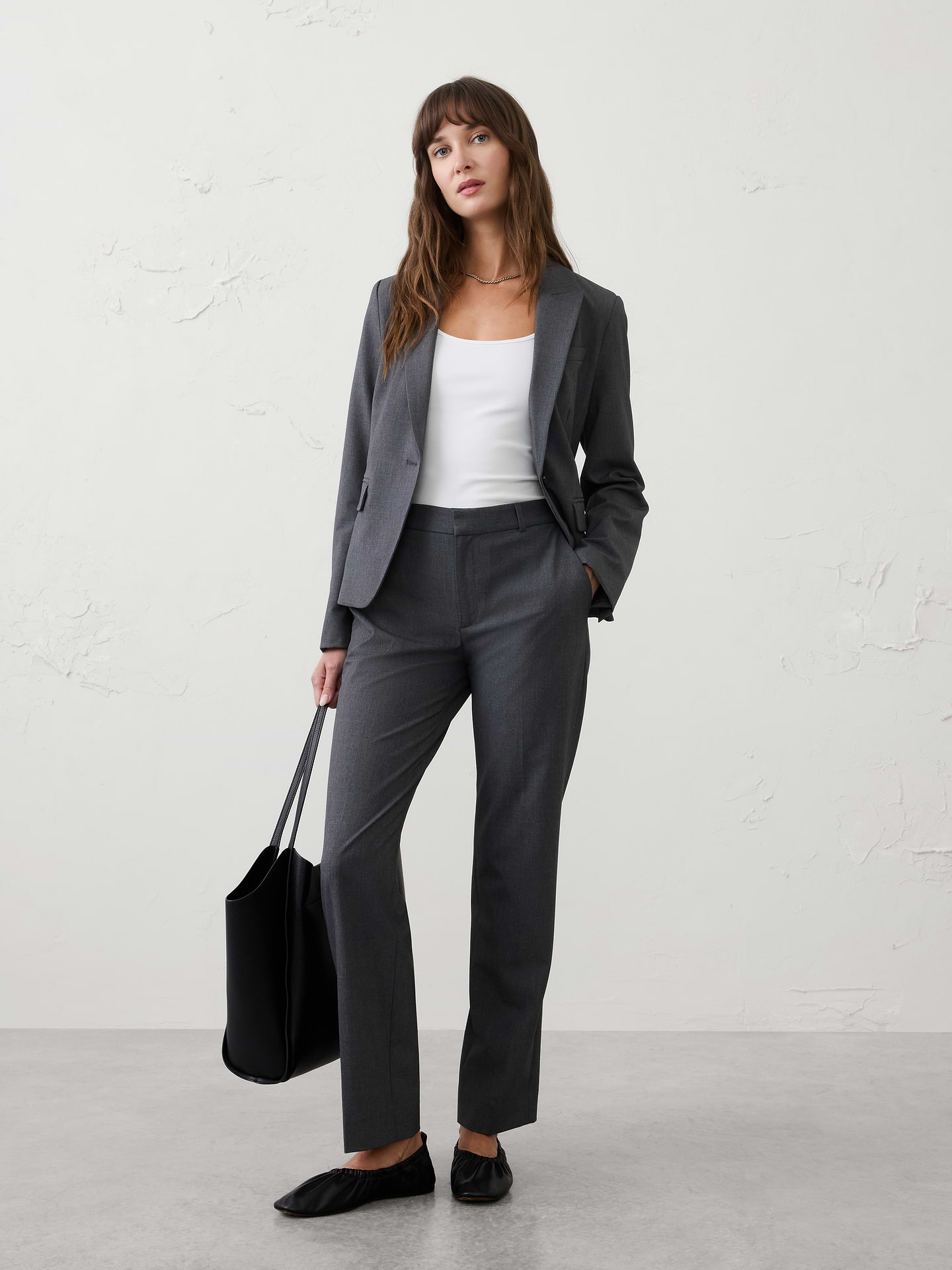 Image number 4 showing, Wide-Leg High-Rise Sculpted Trouser