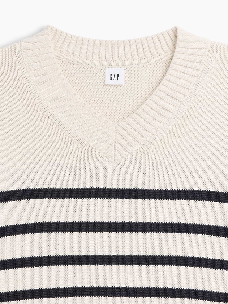 Image 4 of 5, Oversized V-Neck Sweater