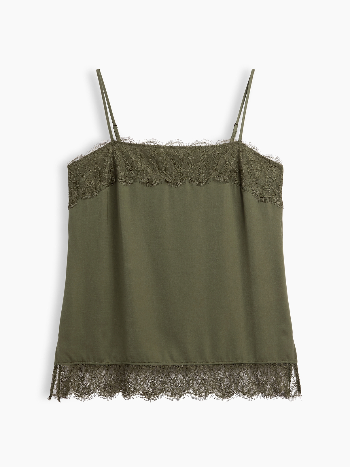 Satin Lace-Trim Cami | Gap Factory