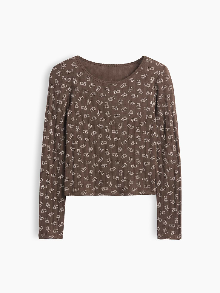 Image 2 de 4, T-shirt en tricot pointelle pour Enfant