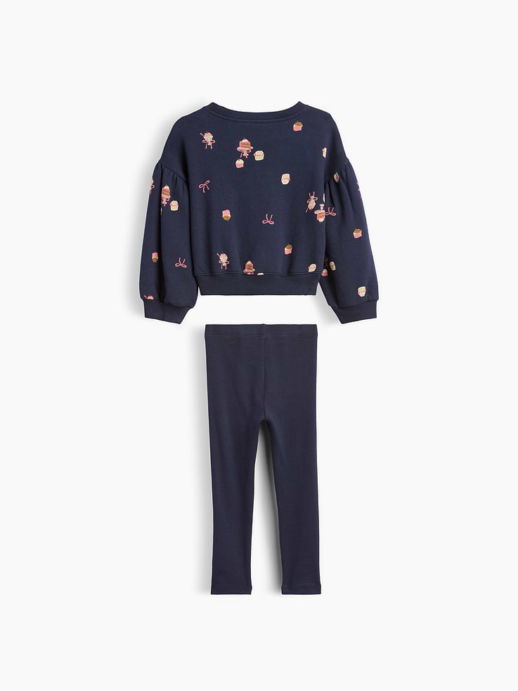 Image 2 of 2, Baby & Toddler Sweatshirt & Rib Leggings Set