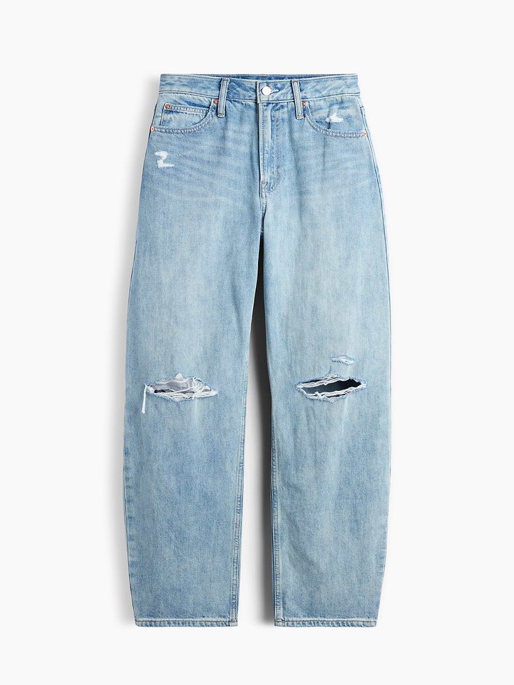 Image number 6 showing, Curvy High Rise Barrel Jeans