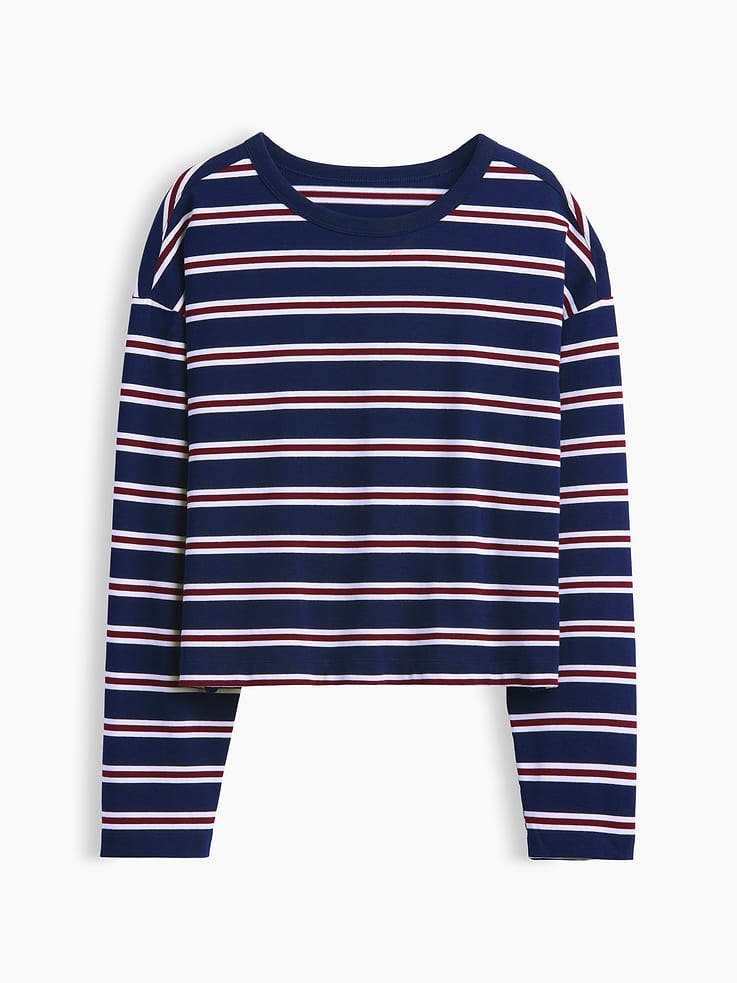 Image number 5 showing, Knit Oversized Crop T-Shirt