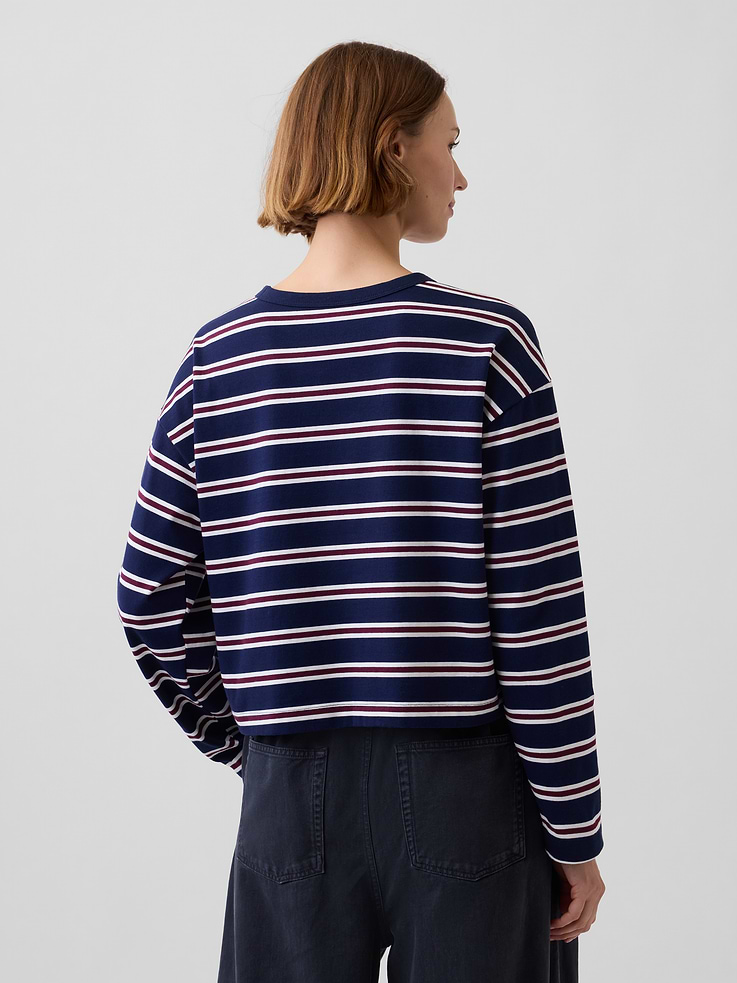 Image number 3 showing, Knit Oversized Crop T-Shirt