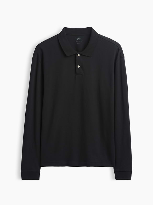 Oversized Pique Polo Shirt