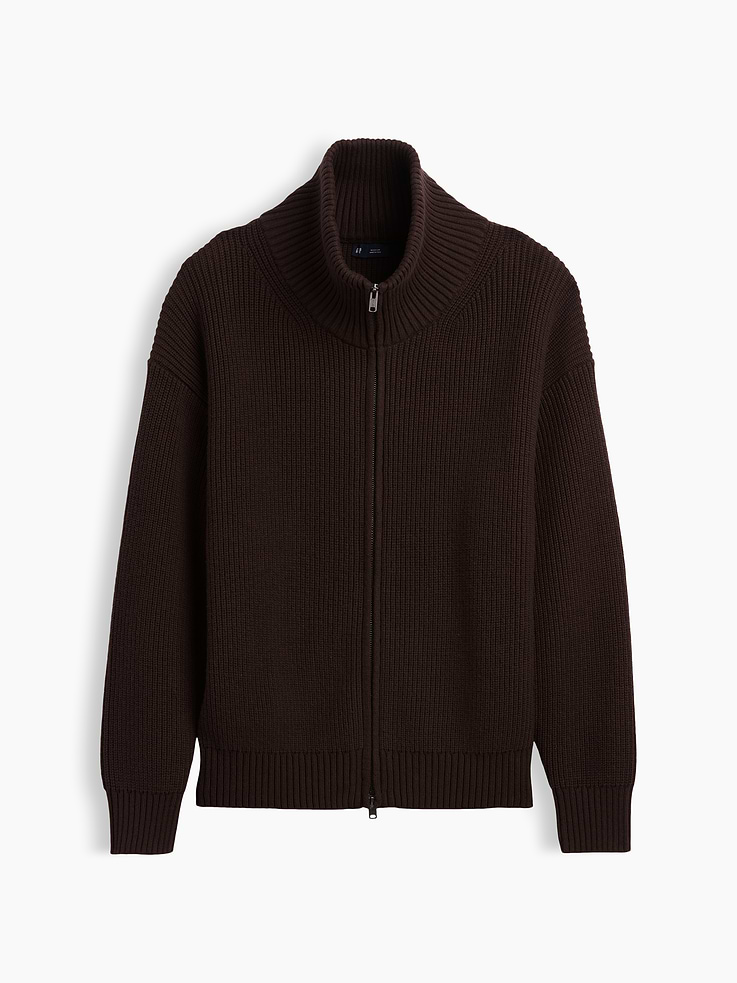 Image number 5 showing, Oversized Double-Zip Cardigan Sweater
