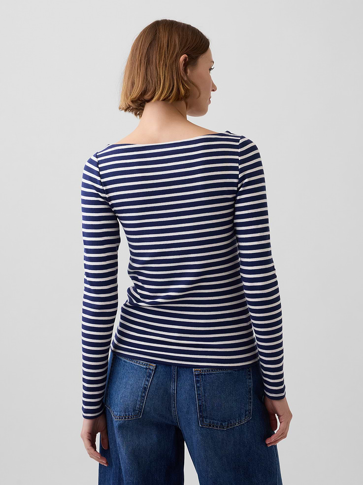 Image number 3 showing, Modern Boatneck T-Shirt