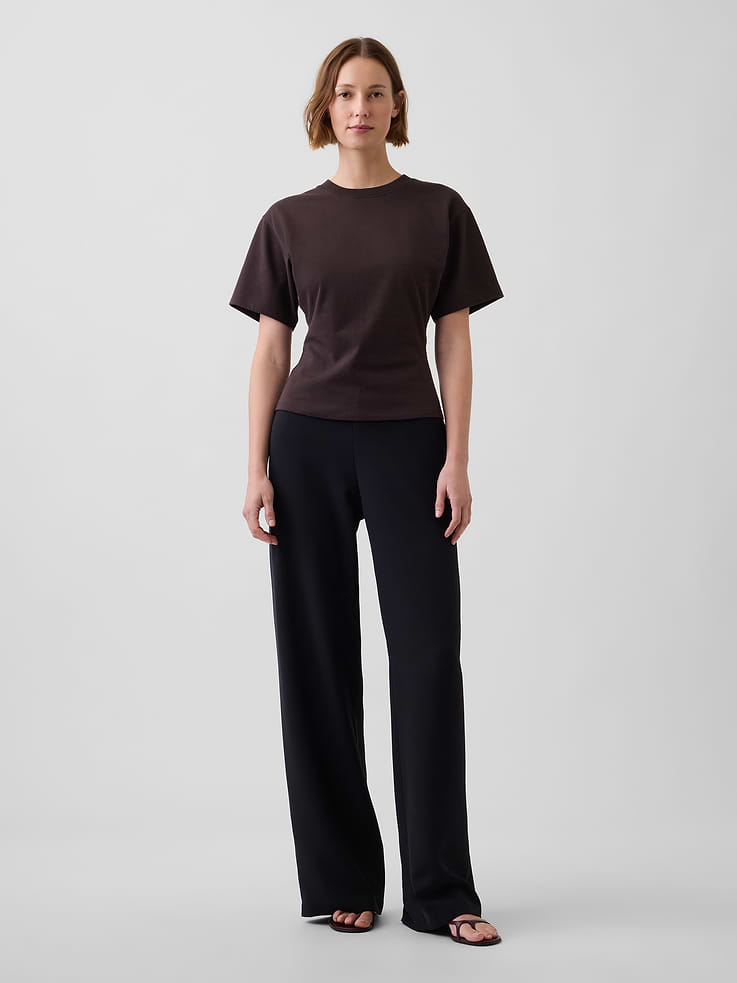 Image number 2 showing, Knit Fitted-Waist T-Shirt