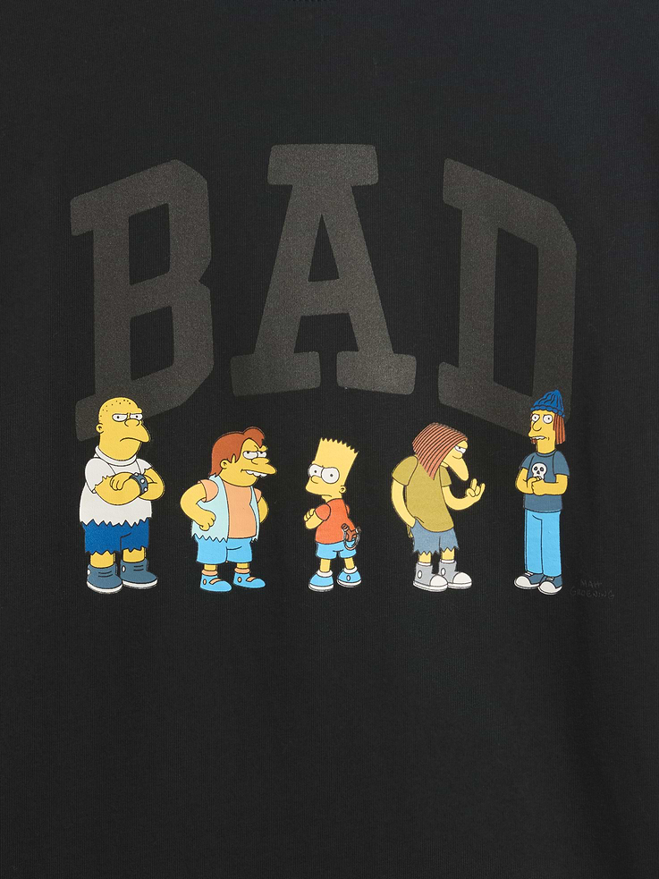 Image 3 of 3, Kids The Simpsons BAD Logo T-Shirt