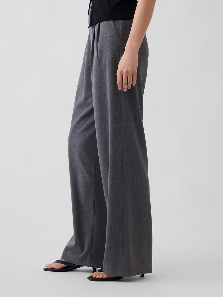 Image number 3 showing, 365 High Rise Brushed Twill Pleated Trousers