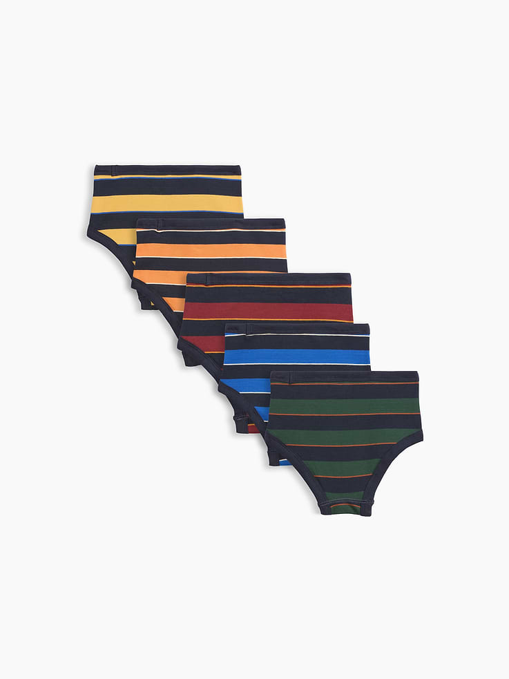 Image number 2 showing, Toddler Organic Stretch Cotton Stripe Briefs (5-Pack)