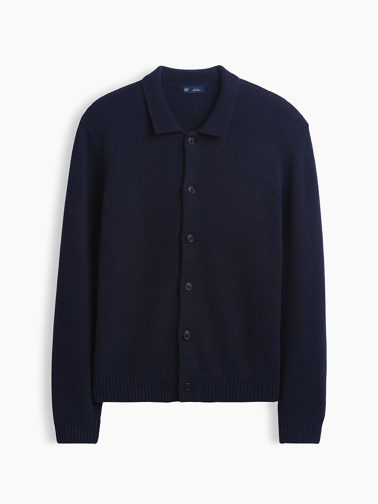 Image number 5 showing, Relaxed Polo Cardigan Sweater