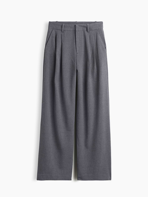 365 High Rise Brushed Twill Pleated Trousers