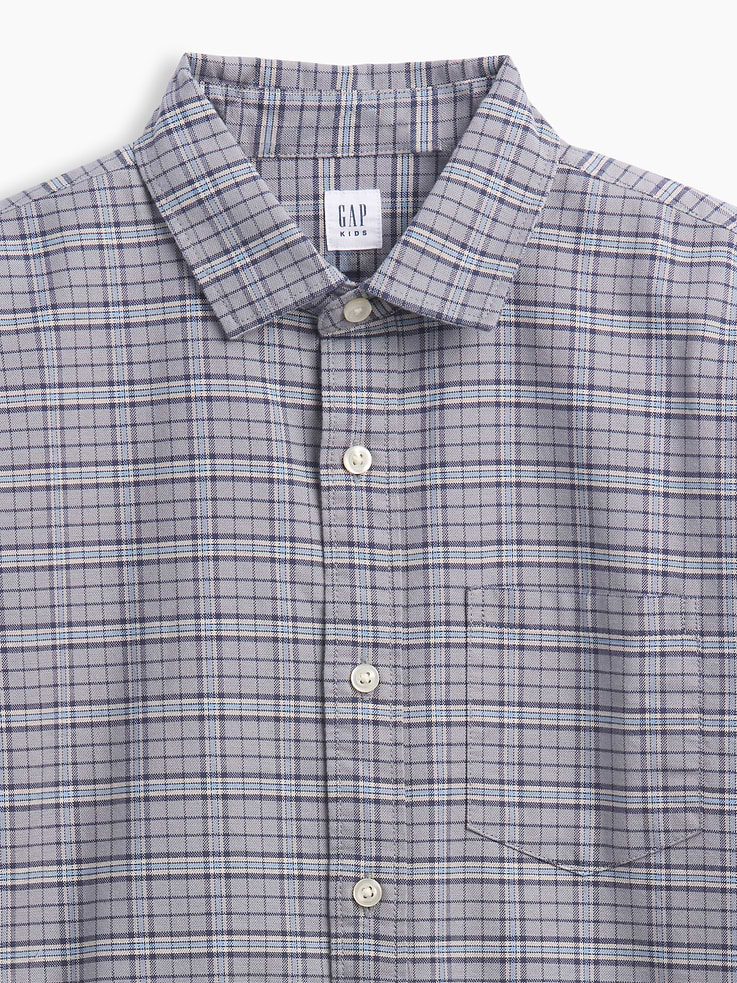 Image number 5 showing, Kids Relaxed Plaid Oxford Shirt