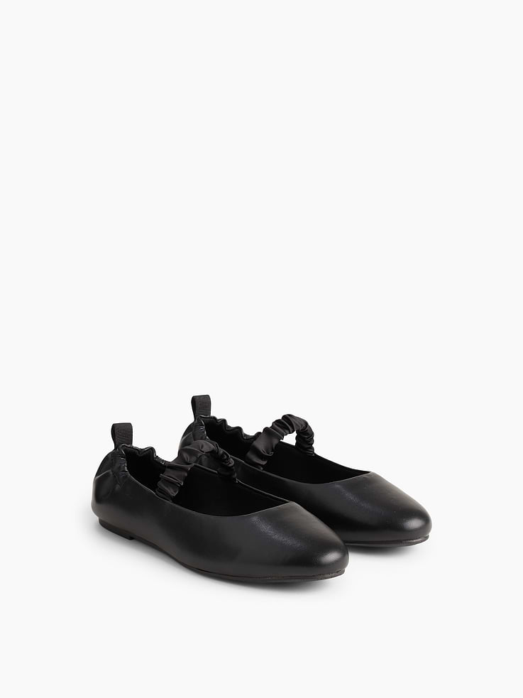 Image number 2 showing, Kids Ruched Vegan Leather Flats