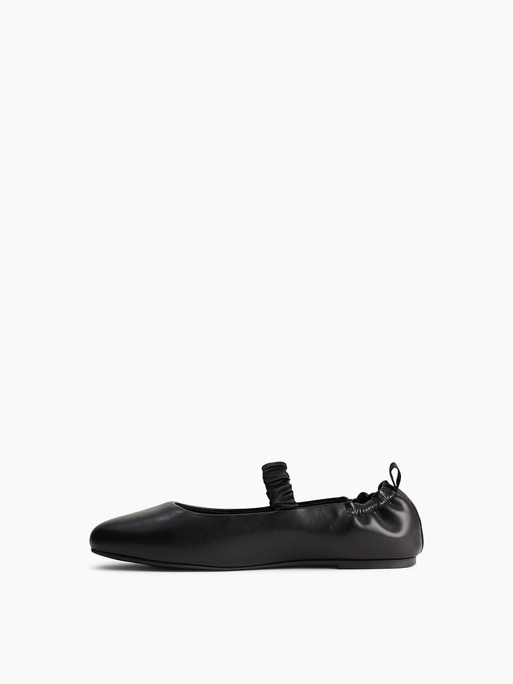 Image number 4 showing, Kids Ruched Vegan Leather Flats