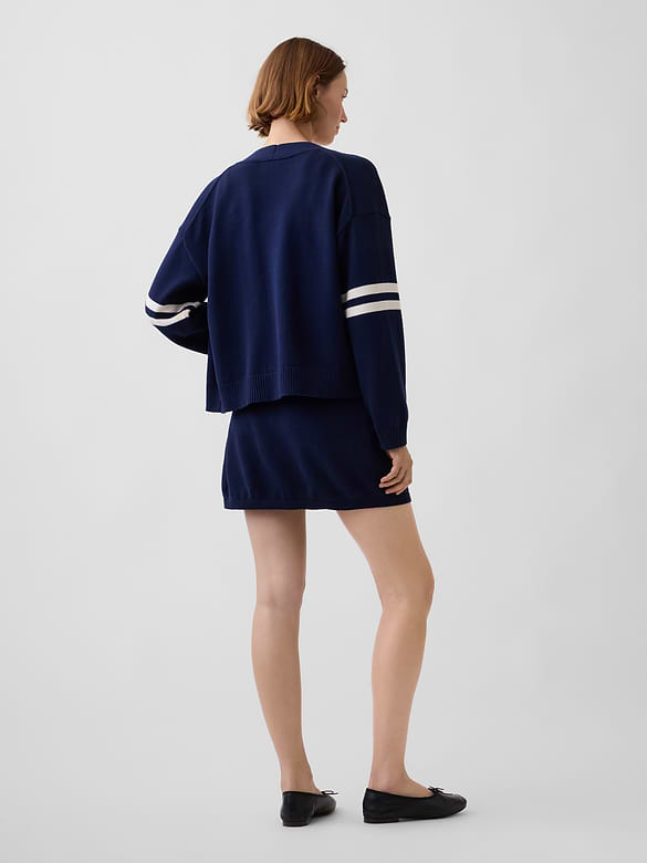 100% Cotton Mini Sweater Skort