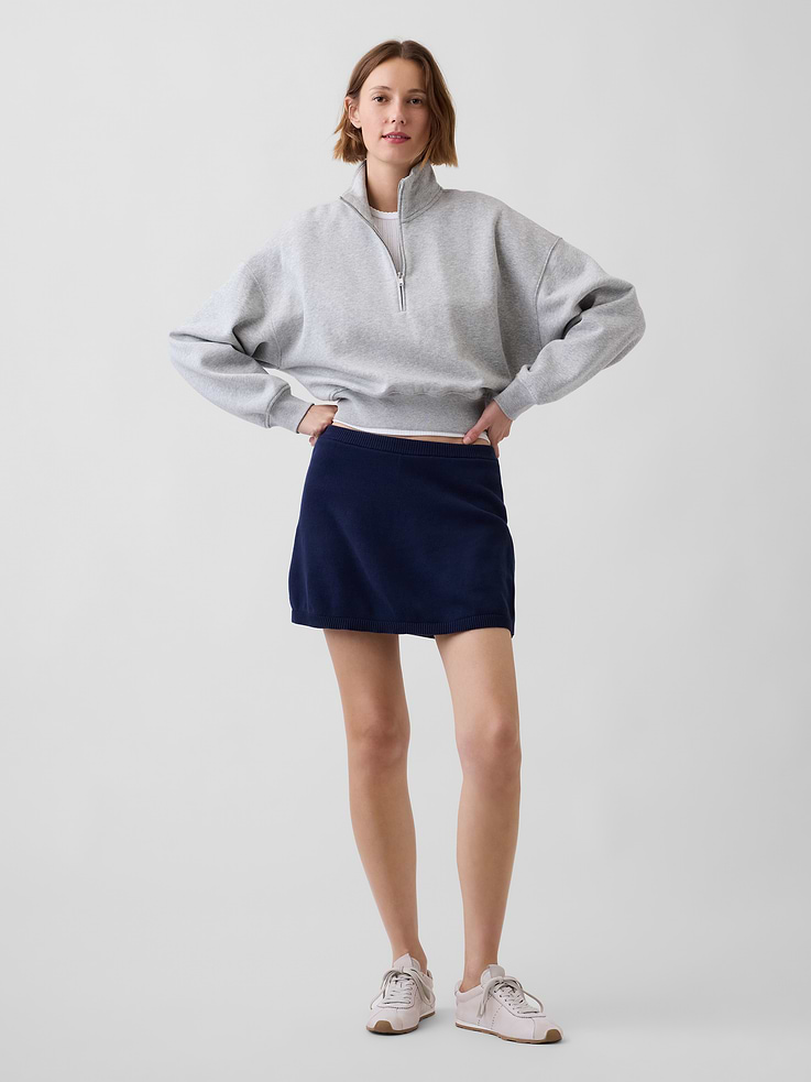 Image number 6 showing, 100% Cotton Mini Sweater Skort