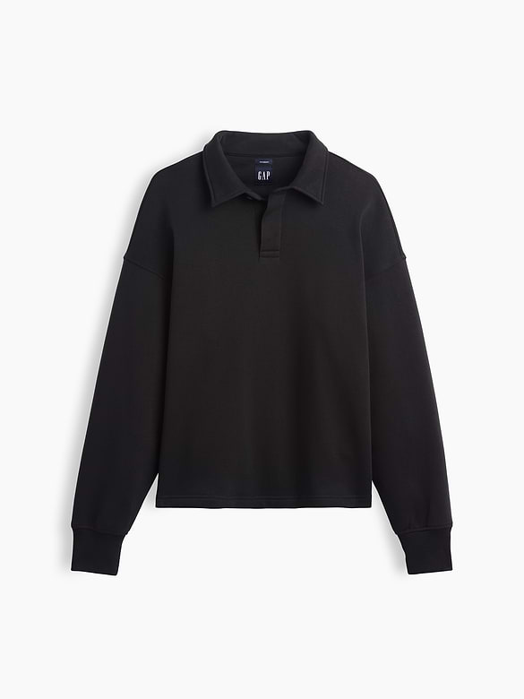 VintageSoft Oversized Polo Sweatshirt