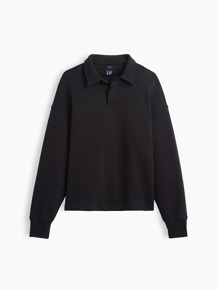 Image number 6 showing, VintageSoft Oversized Polo Sweatshirt