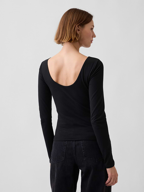 CloseKnit Jersey Scoop-Back T-Shirt