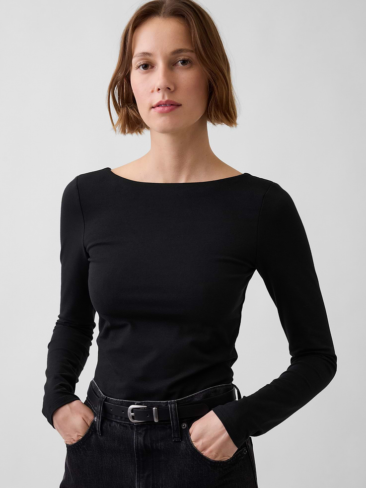 Image number 4 showing, CloseKnit Jersey Scoop-Back T-Shirt